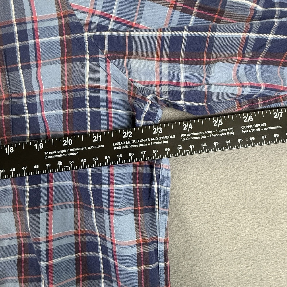 Untuckit Shirt Mens XL Blue Plaid Slim Fit Wrinkle Free Cotton Casual - Picture 3 of 5